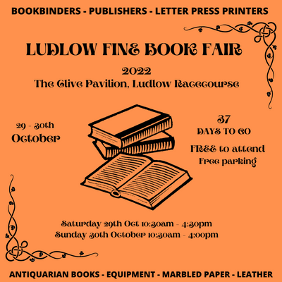 SAVE THE DATE: Ludlow Fine Book Fair 29-30th October 2022